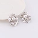 Aretes con perlas zirconias BAÑO 18K