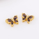 Separador mariposa en micropave cristal violeta baño 18k