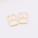 Dije medalla esmaltada love baño 18k 