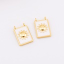 Dije medalla esmaltada sol baño 18k 