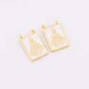 Dije medalla esmaltada baño 18k 