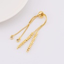Pulsera ajuntable con zirconia y bolitas baño 18k
