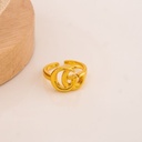 Anillo de marca solido baño 18k