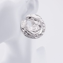 Aretes Chunky stud livianos baño 18k plateado