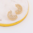 Aretes stud con zirconia baño 18k.