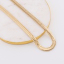 Cadena tejido serpiente plana de 6 mm baño 18k dorado