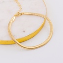 Pulsera tejido serpiente plana de 4 mm baño 18k dorado