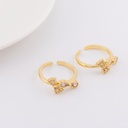 Anillo ajustable chongo con zirconia baño 18k