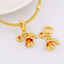 Charm estilo pandora oso con zirconias baño 18k