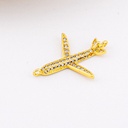 Enlace Avion micropave zirconia clear baño 18k
