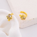 Aretes Earcuff huella baño 18k