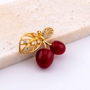 Dije micropave de cereza con baño 18k