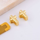 Separador para faja de pulsera en forma de cruz baño 18k