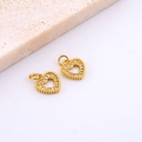 Dije micropave mini en forma de corazón con baño 18k