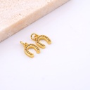 Dije micropave mini en forma de herradura con baño 18k