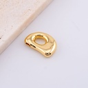 Dije letras del abecedario baño 18k letra D