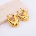 Aretes argolla decorada en acero 