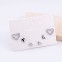 Aretes piercing set de 6 aretes baño 18k pin de plata