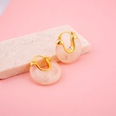 Aretes argolla en carey con baño 18k