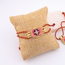 Pulsera correa ajustable de hilo metalizado en forma de estrella con zirconia esmaltado baño 18k 