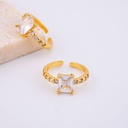 Anillo ajustable con zirconias baño 18k 