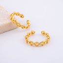 Anillo ajustable  con eslabones  baño 18k 