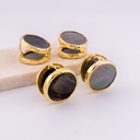 Aretes con madre perla AVALON baño 18k pin de plata