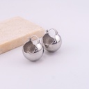 Aretes hoops bola baño 18k