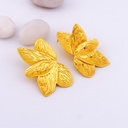 Aretes stud en forma de hoja acero inoxidable