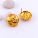 Aretes stud semi bola huecos en acero inoxidable