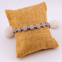 Elegante y fina pulsera  con zirconias  baño 18k Rodio y baño 18k calidad premiun