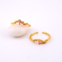 Anillo delgado ajustable con zirconias baño 18k 