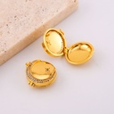  Dije relicario luna estrella  micropave y baño 18k
