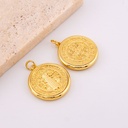 Dije grande religioso medalla de san benito doble uso baño 18k