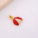  Dije mariquita esmaltado y baño 18k
