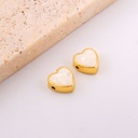  Separador en forma de corazon con concha de nacar y baño 18k