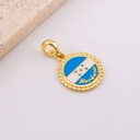  Dije estilo Charm HONDURAS  esmaltado micropave y baño 18k