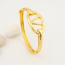 Brazalete V baño 18k  baño 18k