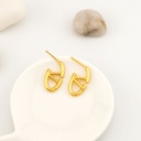 Aretes stud V baño 18k pin de plata