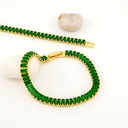 Pulsera con zirconias  baño 18k