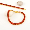 Pulsera con zirconias  baño 18k