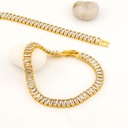Pulsera con zirconias  baño 18k