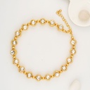 Collar chocker con zirconia en baño 18k 