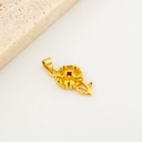 Dije flor micropave con baño 18k