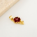 Dije flor micropave con baño 18k