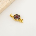 Dije flor micropave con baño 18k