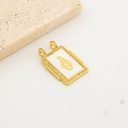 Dije religioso medalla de la virgen  micropave y baño 18k 