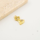 Dije en forma de perro micropave y baño 18k 