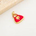 Dije cartera Barbie esmaltado baño 18k
