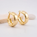 Aretes argolla solidos baño 18k pin de plata